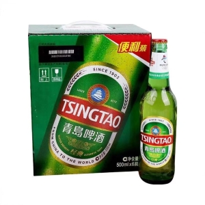 青岛啤酒 青岛啤酒500ml(6瓶/箱)一箱